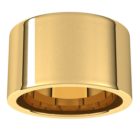 10K Yellow Gold 12 mm Comfort-Fit Flat Band Size 7
