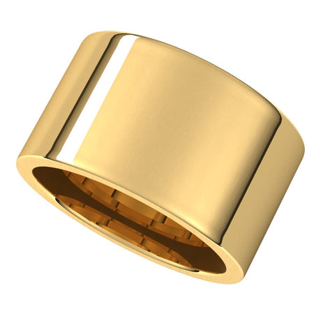 14K Yellow Gold 12 mm Comfort-Fit Flat Band Size 5.5