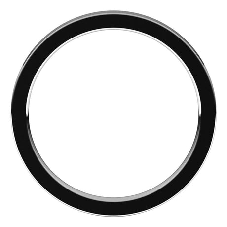18K White Gold 2 mm Comfort-Fit Flat Band Size 6.5