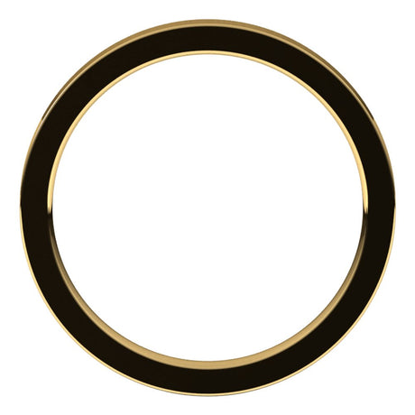 18K Yellow Gold 2 mm Comfort-Fit Flat Band Size 5