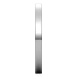 10K White Gold 2 mm Comfort-Fit Flat Band Size 6.5