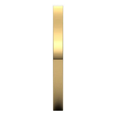 10K Yellow Gold 2 mm Comfort-Fit Flat Band Size 6