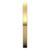 14K Yellow Gold 2 mm Comfort-Fit Flat Band Size 3.5