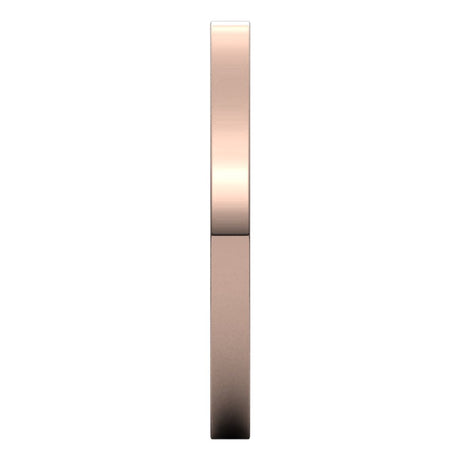 14K Rose Gold 2 mm Comfort-Fit Flat Band Size 6.5