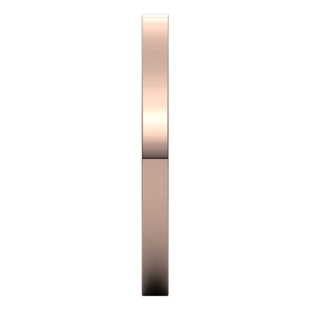 14K Rose Gold 2 mm Comfort-Fit Flat Band Size 5
