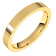 14K Yellow 3 mm Flat Comfort Fit Band Size 3.5