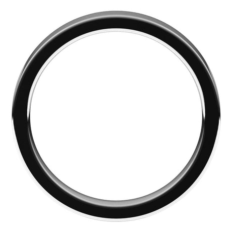 14K White 3.5 mm Comfort-Fit Flat Band