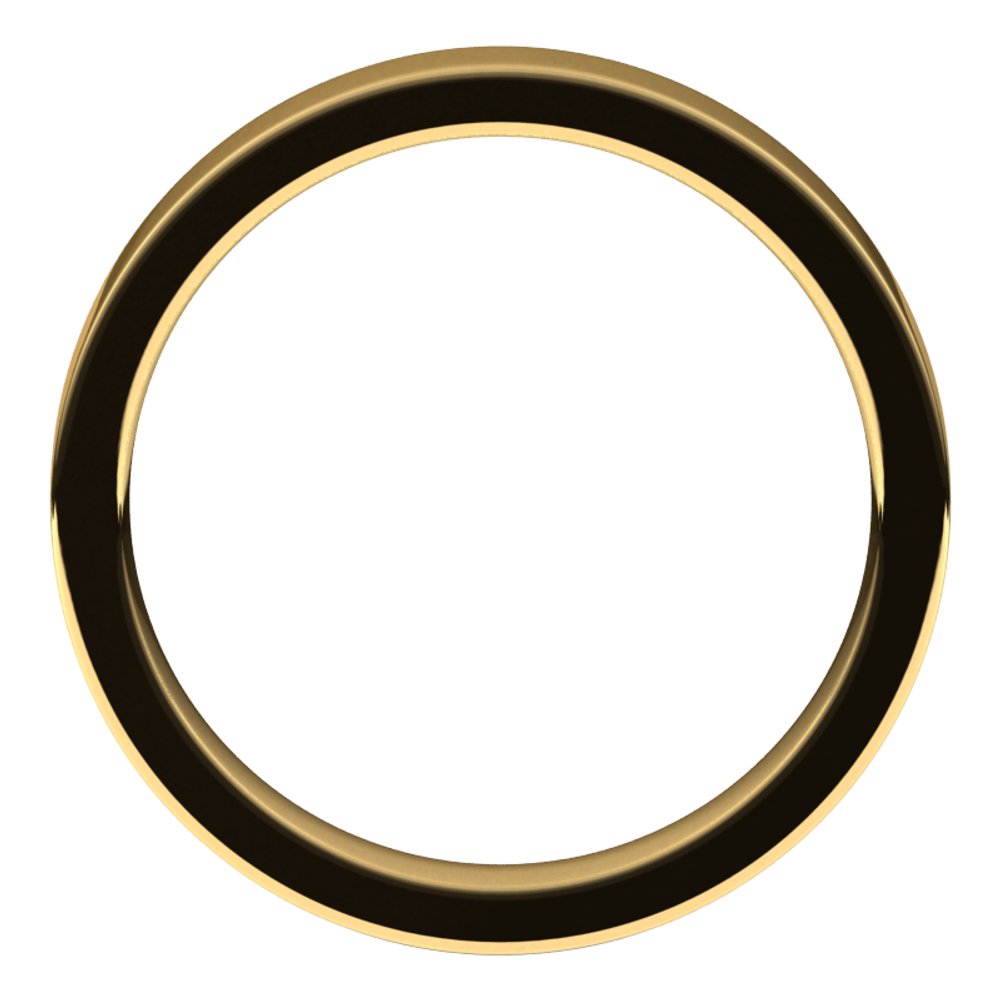 14K Yellow Gold 3.5 mm Comfort-Fit Flat Band Size 4.5