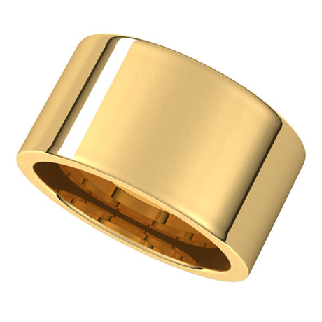 10K Yellow Gold 11 mm Comfort-Fit Flat Band Size 9
