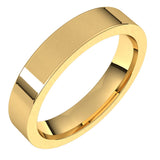 14K Yellow 4 mm Flat Comfort Fit Band Size 3.5