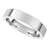 14K X1 White 4 mm Flat Comfort Fit Band Size 13