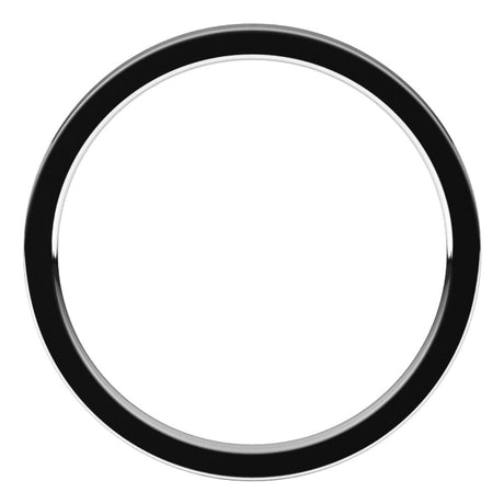 14K White Gold 1.5 mm Flat Comfort Fit Light Band Size 5