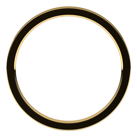 14K Yellow 1.5 mm Flat Comfort Fit Light Band