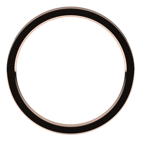 18K Rose Gold 1.5 mm Flat Comfort Fit Light Band Size 4.5