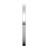 14K White Gold 1.5 mm Flat Comfort Fit Light Band Size 5