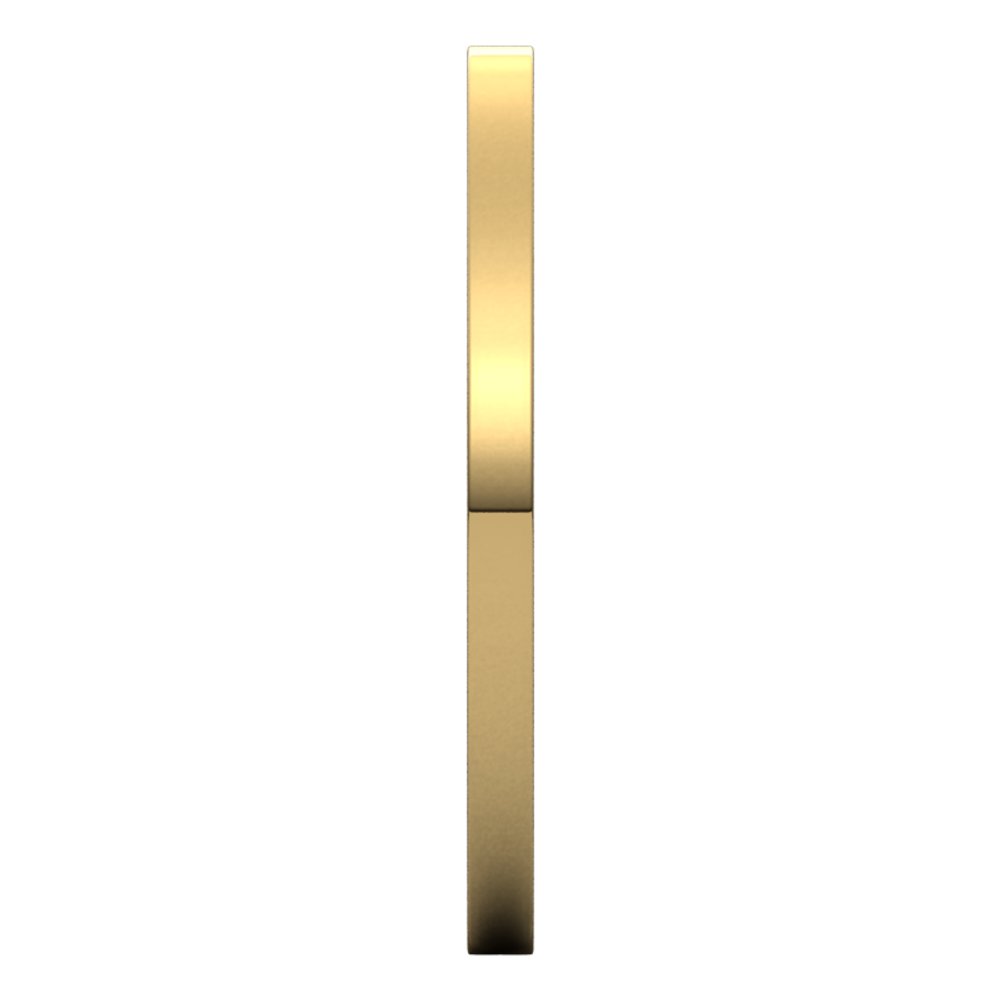 14K Yellow Gold 1.5 mm Lightweight Comfort-Fit Flat Band Size 5