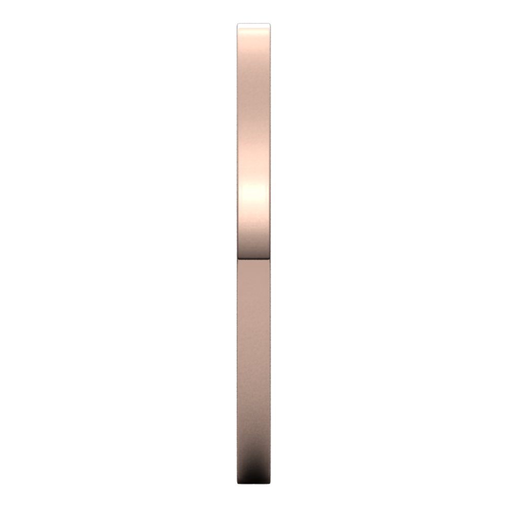 18K Rose Gold 1.5 mm Flat Comfort Fit Light Band Size 4.5