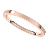 18K Rose Gold 1.5 mm Flat Comfort Fit Light Band Size 4.5