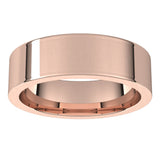 14K Rose 6 mm Flat Comfort Fit Band