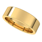 14K Yellow 6 mm Flat Comfort Fit Band