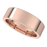 14K Rose 6 mm Flat Comfort Fit Band