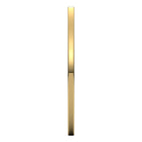 18K Yellow Gold 1 mm Flat Comfort Fit Light Band Size 7