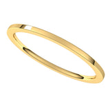18K Yellow Gold 1 mm Flat Comfort Fit Light Band Size 7