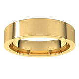 14K Yellow 5 mm Flat Comfort Fit Band