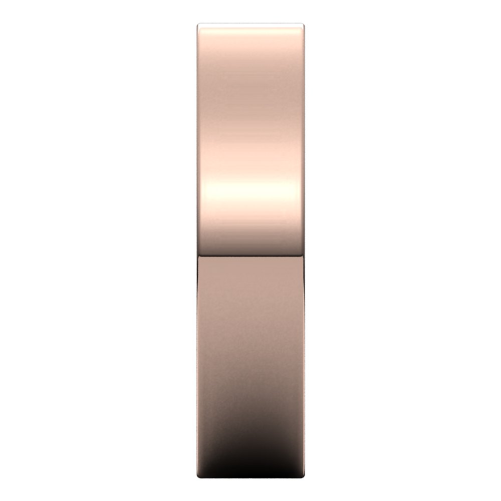 14K Rose 5 mm Flat Comfort Fit Band