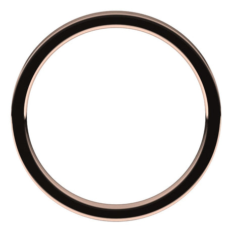 14K Rose Gold 2 mm Flat Comfort Fit Light Band Size 4