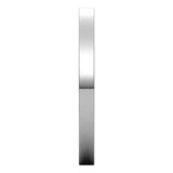 14K X1 White Gold 2 mm Flat Comfort Fit Light Band Size 8