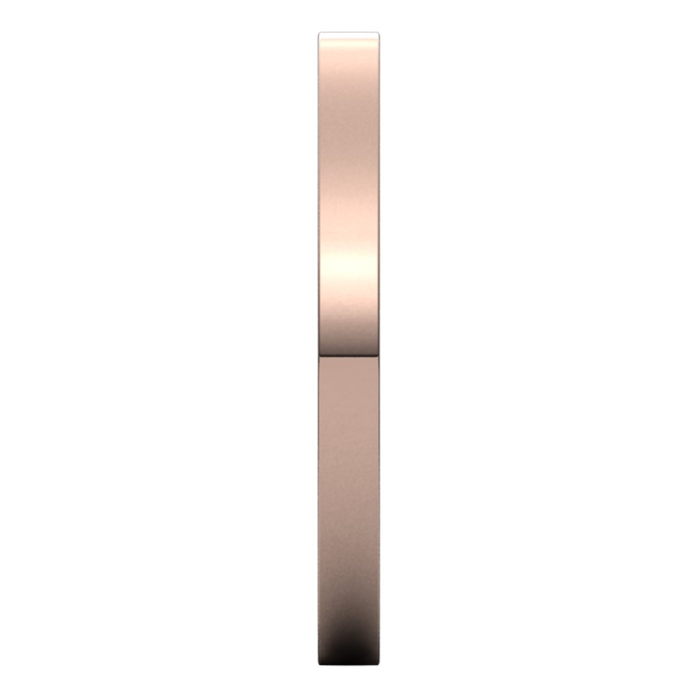 14K Rose Gold 2 mm Flat Comfort Fit Light Band Size 4