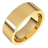 14K Yellow 7 mm Flat Comfort Fit Band Size 6.5