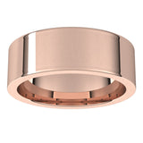 14K Rose 7 mm Flat Comfort Fit Band