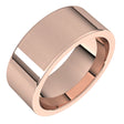 14K Rose 8 mm Comfort-Fit Flat Band Size 8