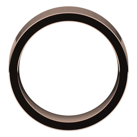 14K Rose 8 mm Comfort-Fit Flat Band Size 8