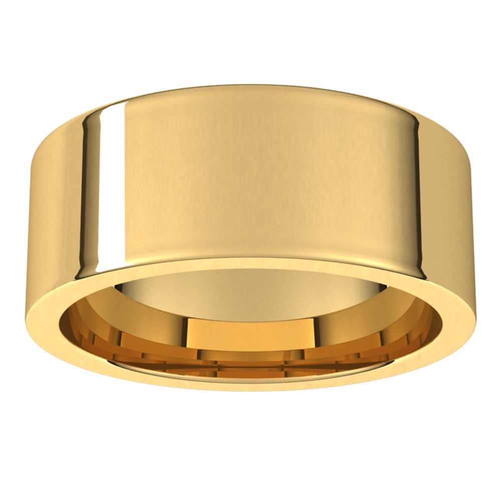 14K Yellow Gold 8 mm Comfort-Fit Flat Band Size 7