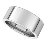 14K White 8 mm Flat Comfort Fit Band