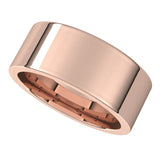 14K Rose 8 mm Comfort-Fit Flat Band Size 8