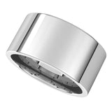 18K White 10 mm Flat Comfort Fit Light Band Size 9