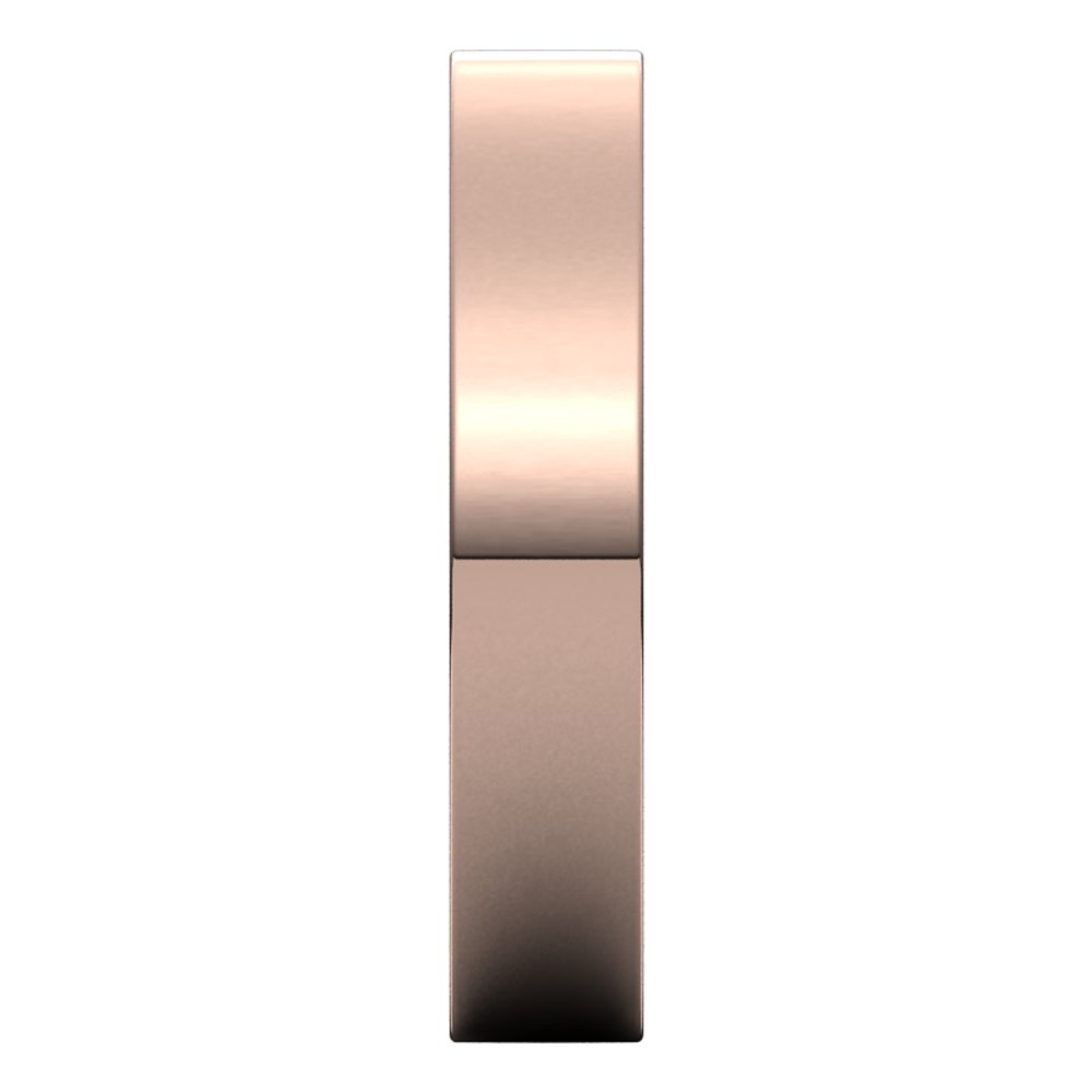 14K Rose 4 mm Flat Comfort Fit Light Band