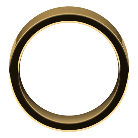 18K Yellow Gold 9 mm Comfort-Fit Flat Band Size 11.5