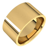 10K Yellow Gold 11 mm Lightweight Comfort-Fit Flat Band Size 6