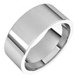 10K White Gold 8 mm Lightweight Comfort-Fit Flat Band Size 11