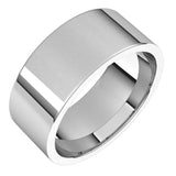 14K White Gold 8 mm Lightweight Comfort-Fit Flat Band Size [cv