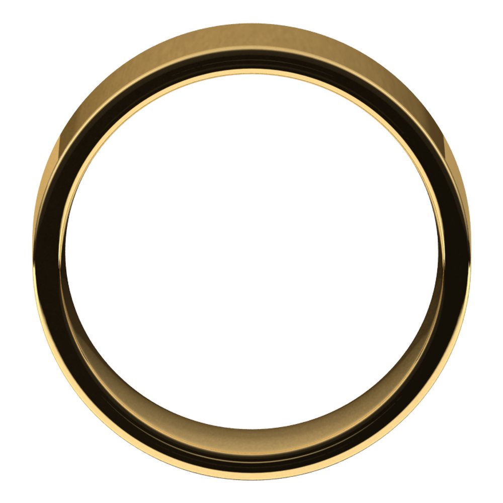 14K Yellow Gold 8 mm Lightweight Comfort-Fit Flat Band Size 4.5