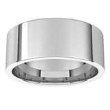 14K White Gold 8 mm Lightweight Comfort-Fit Flat Band Size [cv