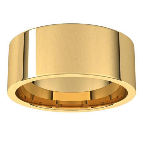 10K Yellow Gold 8 mm Lightweight Comfort-Fit Flat Band Size 10.5