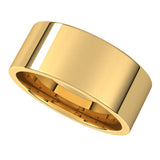 14K Yellow Gold 8 mm Lightweight Comfort-Fit Flat Band Size 4.5