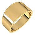 14K Yellow Gold 10 mm Tapered Flat Band Size 7